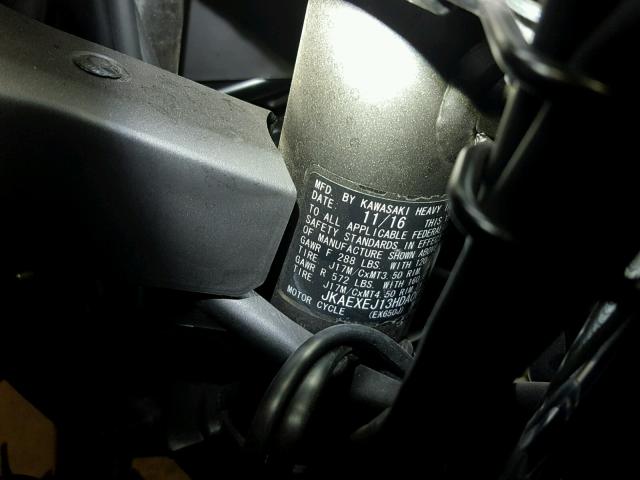 JKAEXEJ13HDA00324 - 2017 KAWASAKI EX650 J შავი ფოტო 10