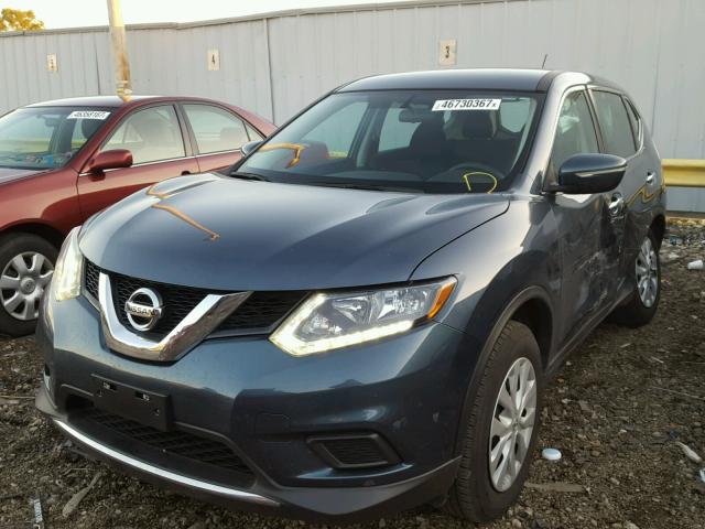 5N1AT2MV7EC857334 - 2014 NISSAN ROGUE S GRAY photo 2