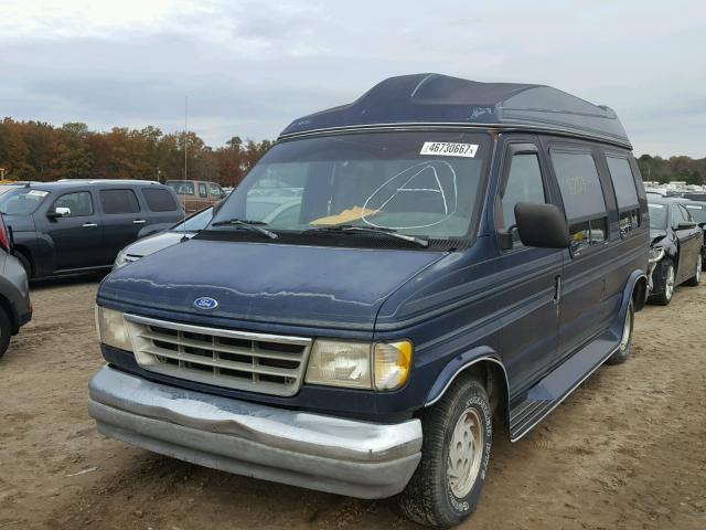 1FDEE14N0PHA07556 - 1993 FORD ECONOLINE BLUE photo 2