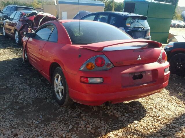 4A3AC34G33E004116 - 2003 MITSUBISHI ECLIPSE RS RED photo 3