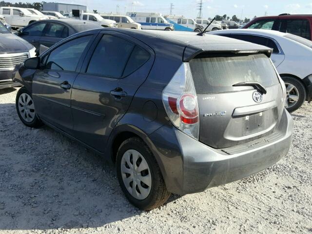 JTDKDTB38D1532490 - 2013 TOYOTA PRIUS C GRAY photo 3