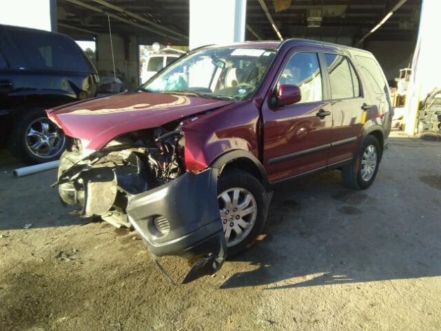 SHSRD78845U346424 - 2005 HONDA CR-V EX RED photo 2