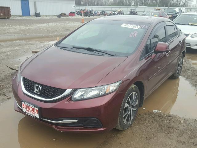 19XFB2F89DE032472 - 2013 HONDA CIVIC EX MAROON photo 2