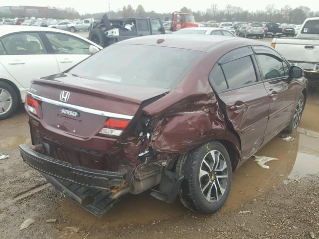 19XFB2F89DE032472 - 2013 HONDA CIVIC EX MAROON photo 4