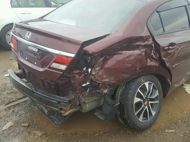 19XFB2F89DE032472 - 2013 HONDA CIVIC EX MAROON photo 9