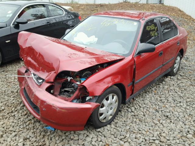 1HGEJ6672VL014516 - 1997 HONDA CIVIC LX RED photo 2