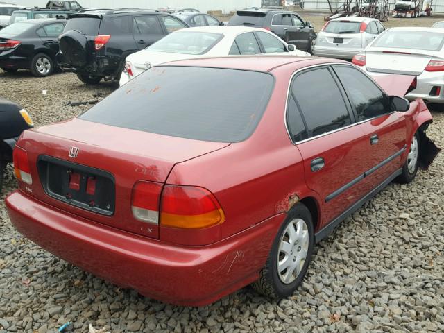 1HGEJ6672VL014516 - 1997 HONDA CIVIC LX RED photo 4