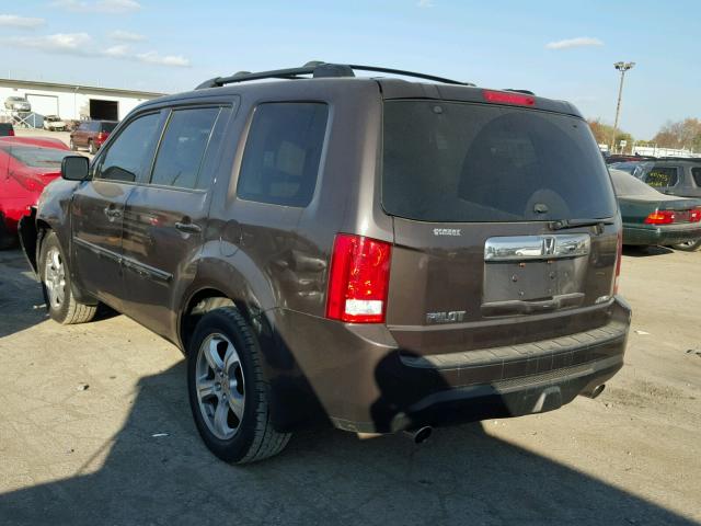 5FNYF4H71CB015459 - 2012 HONDA PILOT EXLN GRAY photo 3