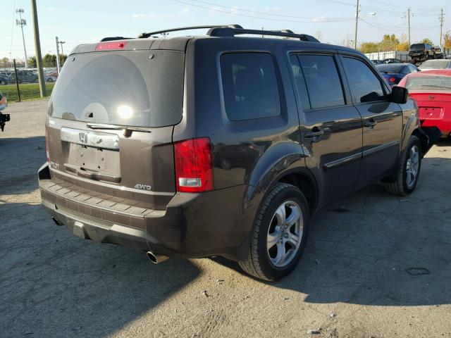 5FNYF4H71CB015459 - 2012 HONDA PILOT EXLN GRAY photo 4