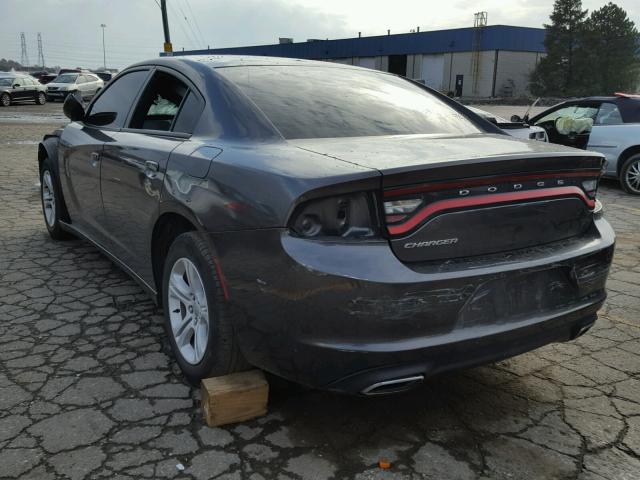 2C3CDXBG8FH799507 - 2015 DODGE CHARGER SE GRAY photo 3