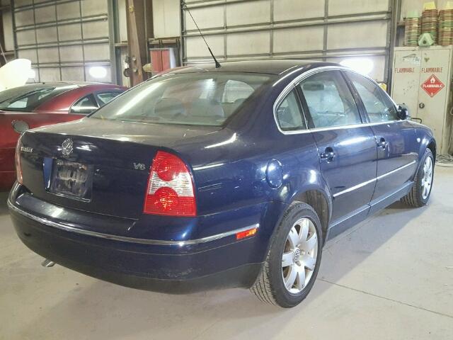 WVWRH63B23P295906 - 2003 VOLKSWAGEN PASSAT BLUE photo 4