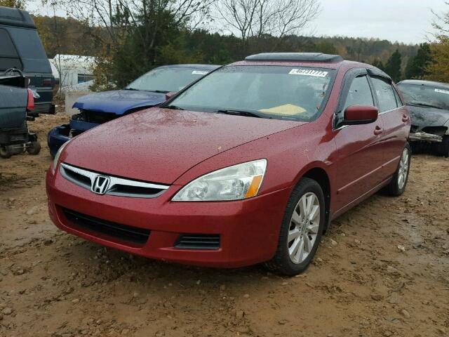 1HGCM66587A033745 - 2007 HONDA ACCORD EX RED photo 2