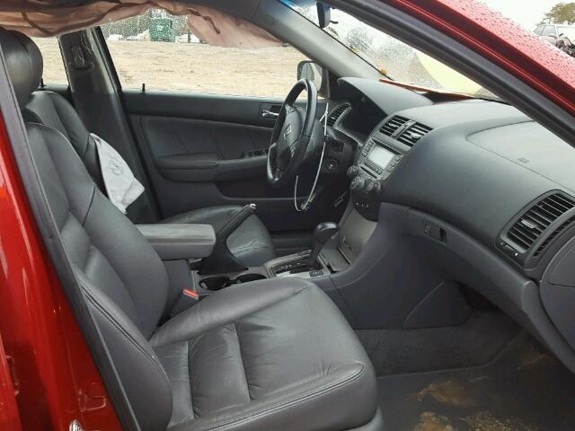 1HGCM66587A033745 - 2007 HONDA ACCORD EX RED photo 5