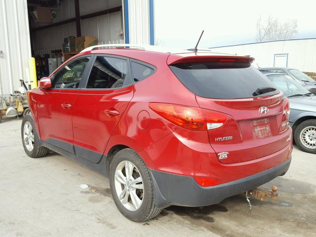 KM8JUCAC0CU453398 - 2012 HYUNDAI TUCSON GLS RED photo 3