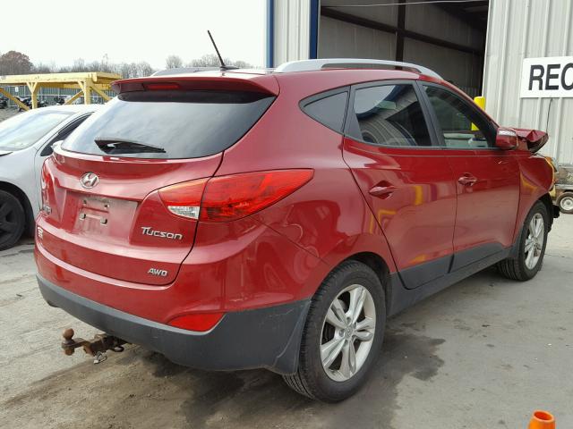 KM8JUCAC0CU453398 - 2012 HYUNDAI TUCSON GLS RED photo 4