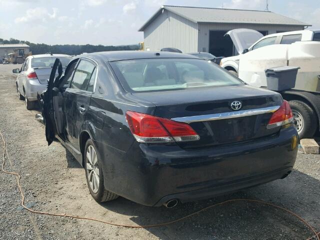 4T1BK3DB5BU387927 - 2011 TOYOTA AVALON BAS BLACK photo 3