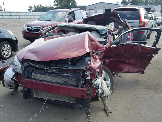 1G1ZC5E15BF315365 - 2011 CHEVROLET MALIBU 1LT BURGUNDY photo 2