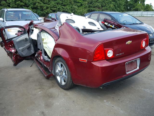 1G1ZC5E15BF315365 - 2011 CHEVROLET MALIBU 1LT BURGUNDY photo 3