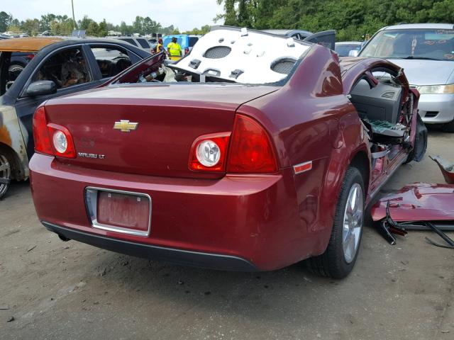 1G1ZC5E15BF315365 - 2011 CHEVROLET MALIBU 1LT BURGUNDY photo 4