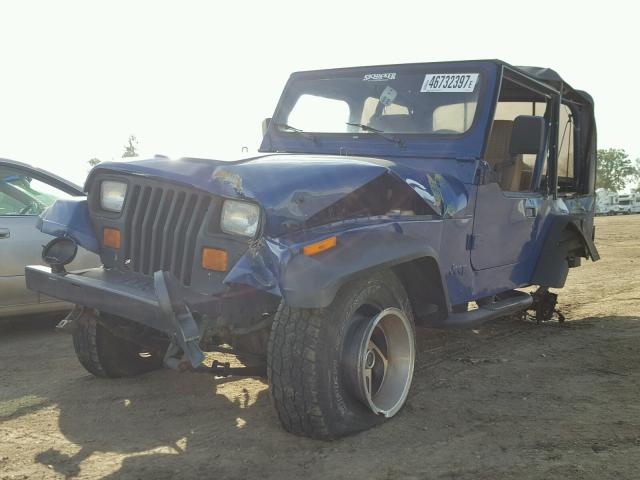 1J4FY19P0SP273503 - 1995 JEEP WRANGLER / BLUE photo 2