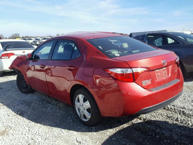 5YFBURHE3GP387774 - 2016 TOYOTA COROLLA L RED photo 3