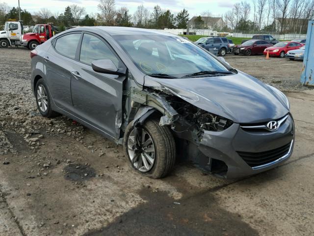 5NPDH4AE0EH483320 - 2014 HYUNDAI ELANTRA GRAY photo 1