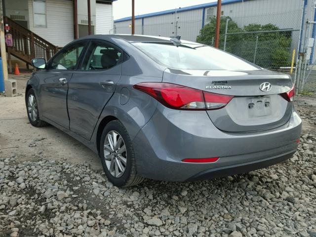 5NPDH4AE0EH483320 - 2014 HYUNDAI ELANTRA GRAY photo 3