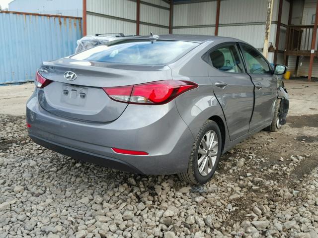 5NPDH4AE0EH483320 - 2014 HYUNDAI ELANTRA GRAY photo 4