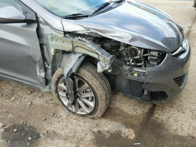 5NPDH4AE0EH483320 - 2014 HYUNDAI ELANTRA GRAY photo 9