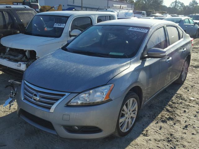 3N1AB7APXDL657290 - 2013 NISSAN SENTRA S SILVER photo 2