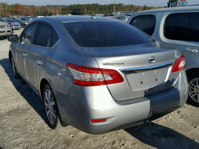 3N1AB7APXDL657290 - 2013 NISSAN SENTRA S SILVER photo 3