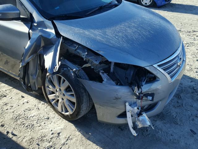 3N1AB7APXDL657290 - 2013 NISSAN SENTRA S SILVER photo 9