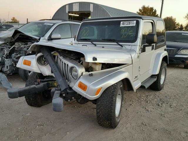 1J4FA39S35P359834 - 2005 JEEP WRANGLER X SILVER photo 2