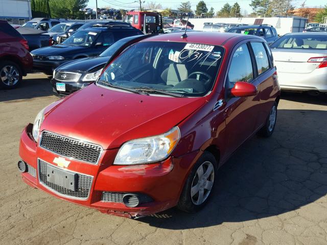 KL1TD6DE5AB062257 - 2010 CHEVROLET AVEO LS RED photo 2