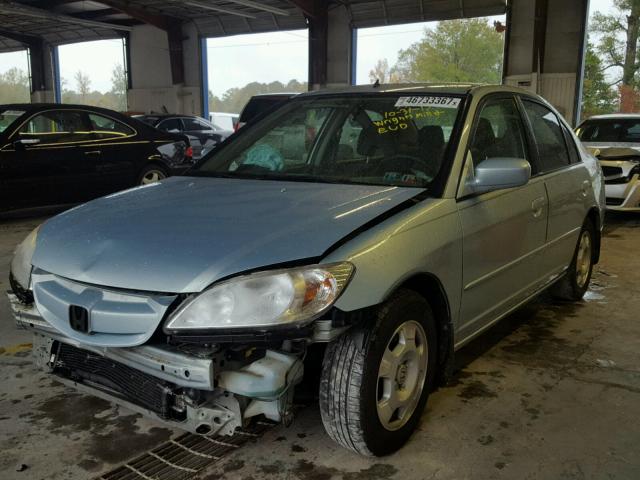 JHMES96654S016817 - 2004 HONDA CIVIC HYBR BLUE photo 2