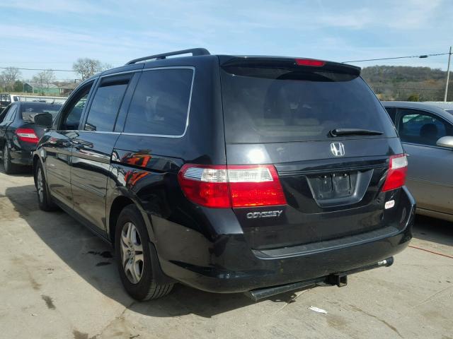 5FNRL38607B098869 - 2007 HONDA ODYSSEY EX BLACK photo 3