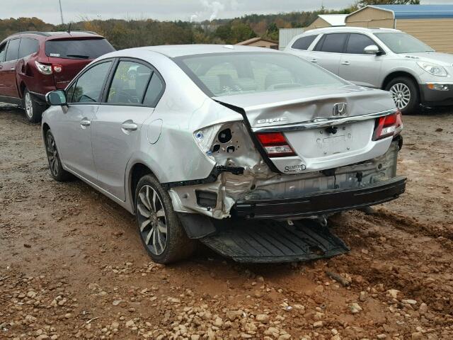 19XFB2F99FE031074 - 2015 HONDA CIVIC EXL SILVER photo 3