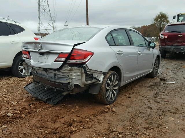 19XFB2F99FE031074 - 2015 HONDA CIVIC EXL SILVER photo 4