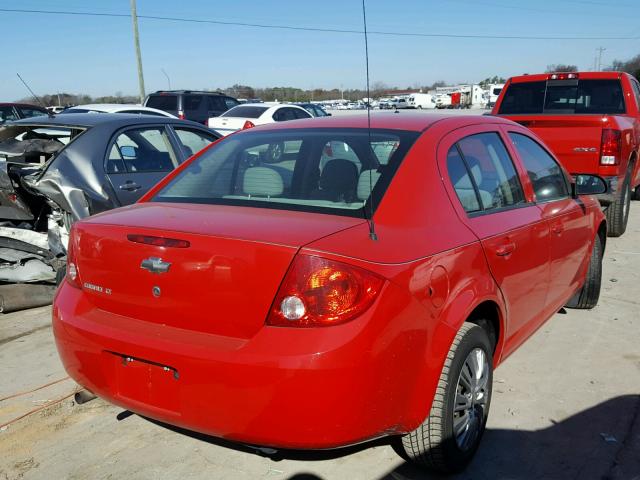 1G1AT58H097111499 - 2009 CHEVROLET COBALT LT RED photo 4