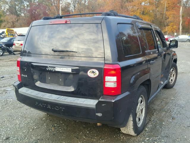 1J8FF28W98D598843 - 2008 JEEP PATRIOT SP BLACK photo 4