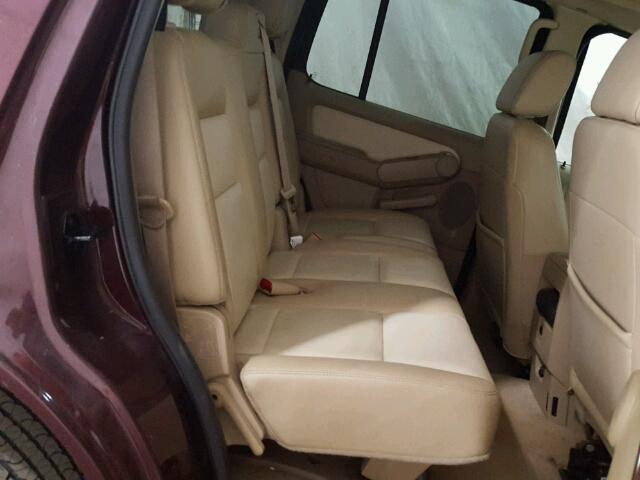 1FMEU74E27UB73154 - 2007 FORD EXPLORER E BURGUNDY photo 6