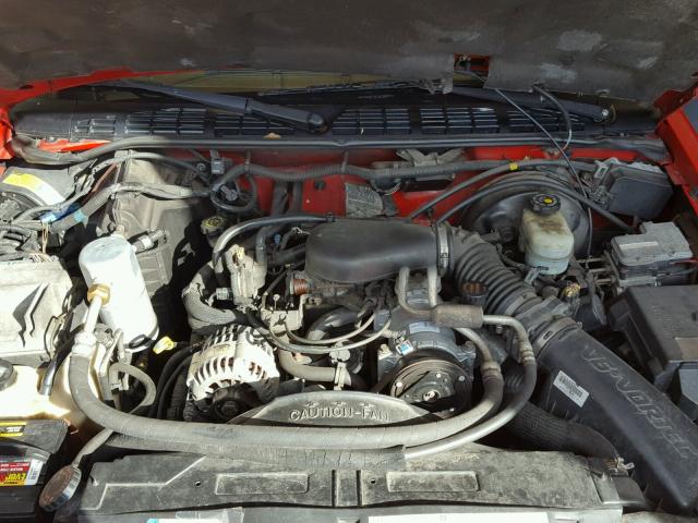 1GCCS19W218248886 - 2001 CHEVROLET S TRUCK S1 RED photo 7