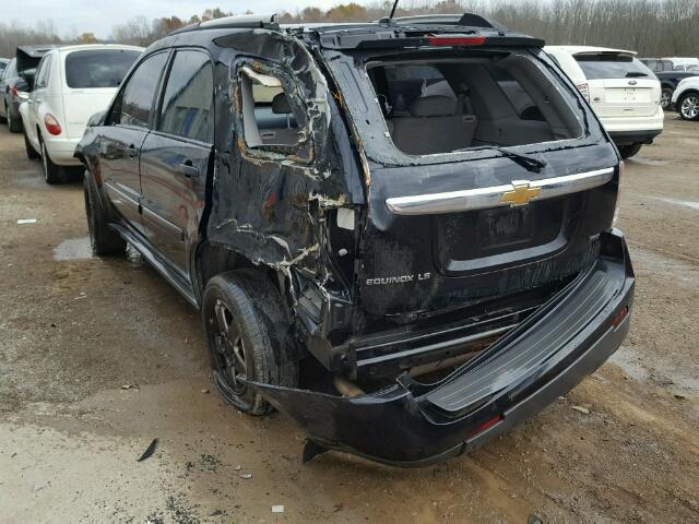 2CNDL13F886060220 - 2008 CHEVROLET EQUINOX LS BLACK photo 3