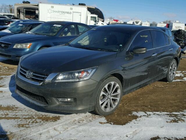 1HGCR2F59EA253077 - 2014 HONDA ACCORD SPO GREEN photo 2