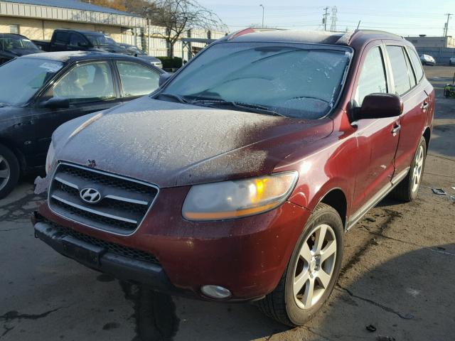 5NMSH13E38H185459 - 2008 HYUNDAI SANTA FE S RED photo 2