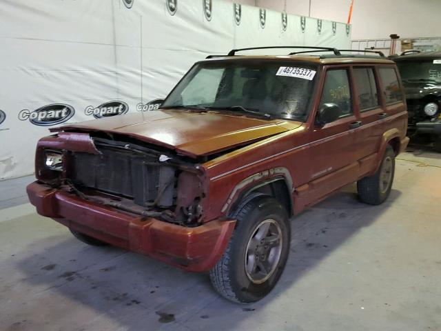 1J4FT68S9WL146649 - 1998 JEEP CHEROKEE S ORANGE photo 2