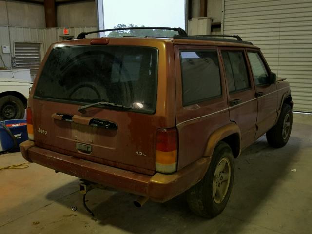 1J4FT68S9WL146649 - 1998 JEEP CHEROKEE S ORANGE photo 4