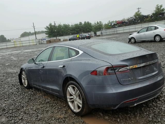 5YJSA1H14EFP39597 - 2014 TESLA MODEL S ლურჯი ფოტო 3