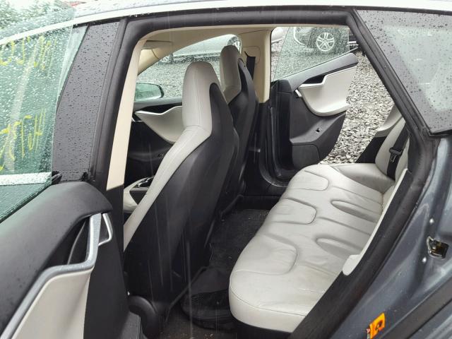 5YJSA1H14EFP39597 - 2014 TESLA MODEL S ლურჯი ფოტო 6