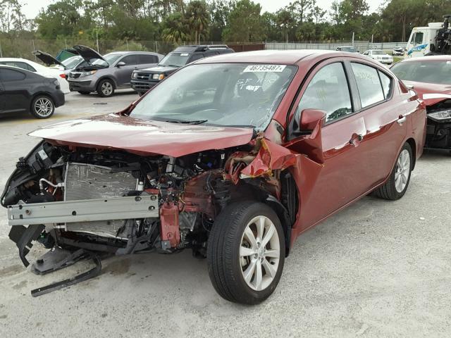 3N1CN7AP1HL849185 - 2017 NISSAN VERSA S RED photo 2